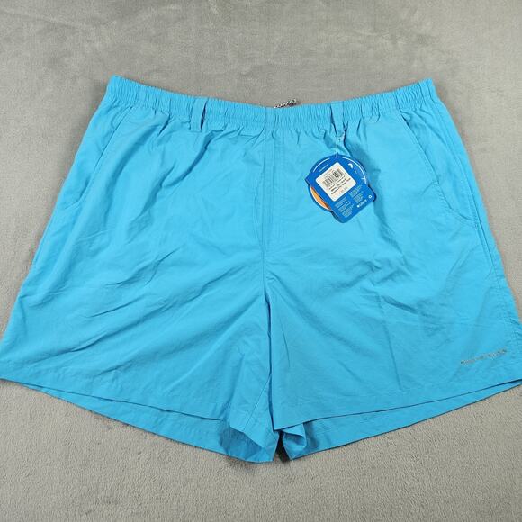 Columbia PFG Shorts Mens XXL Backcast 6” Water Short Omni-Shade Drawstring Blue - Picture 1 of 12